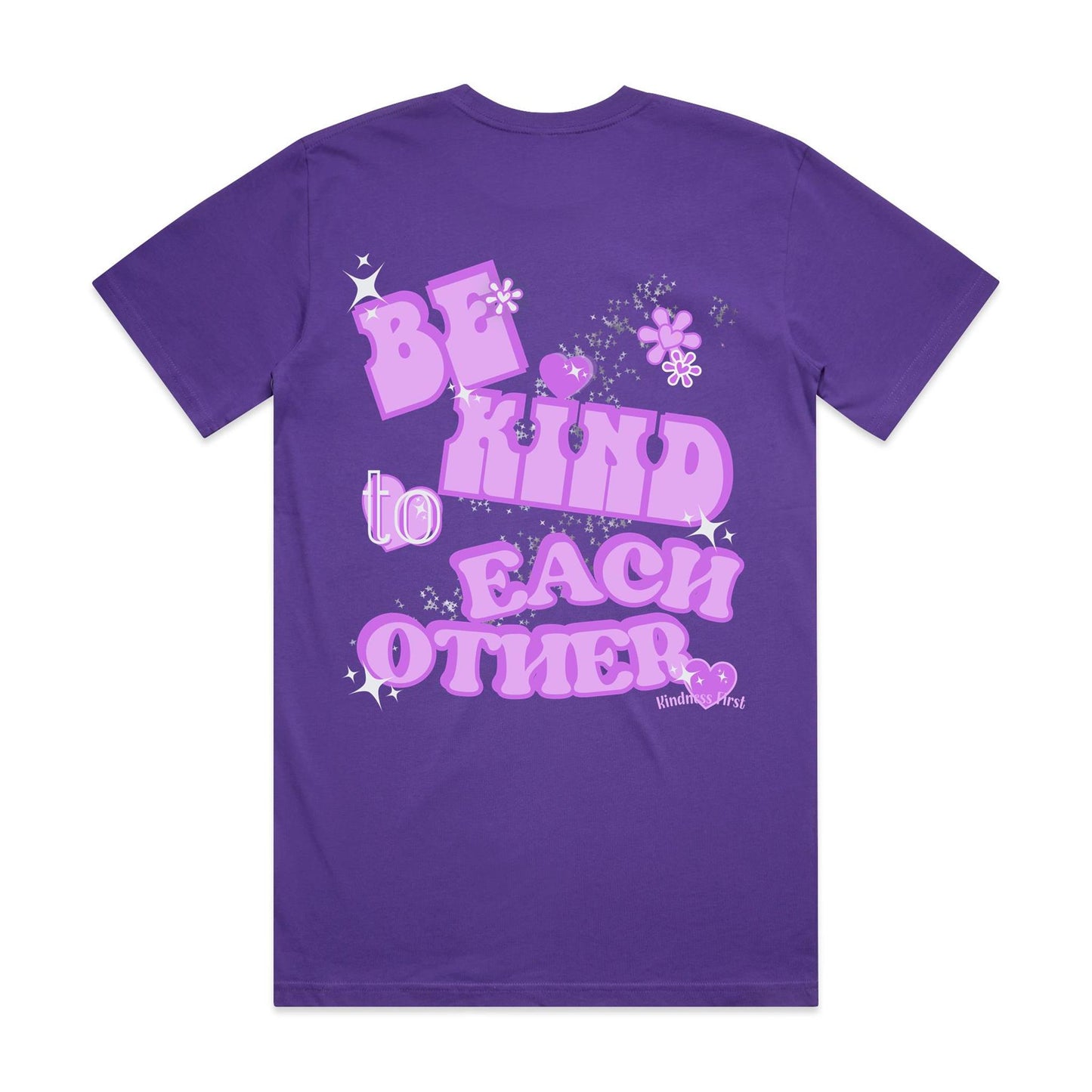 Be KIND to each other - retro purple and grey