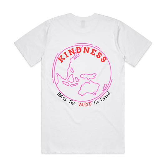 Kindness Makes the World Go Round  - Pink and Red