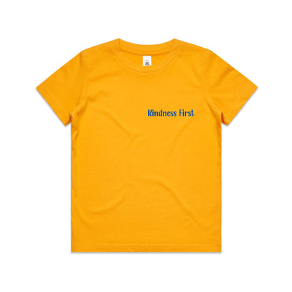 Kindness Vibes Only - retro blues - Youth Tee