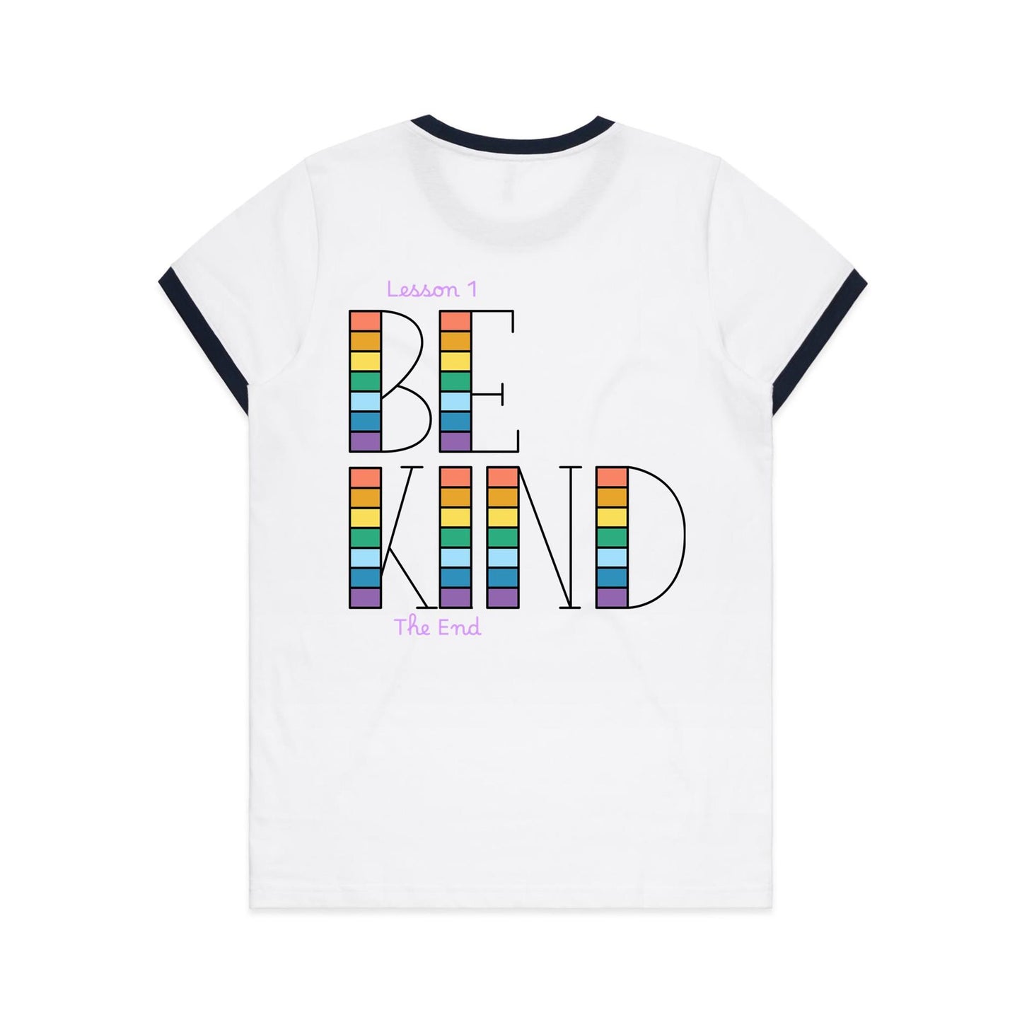 Lesson 1 - Be Kind Women's Ringer Tee