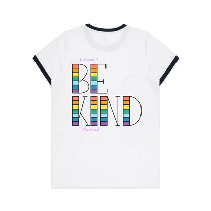 Lesson 1 - Be Kind Women's Ringer Tee