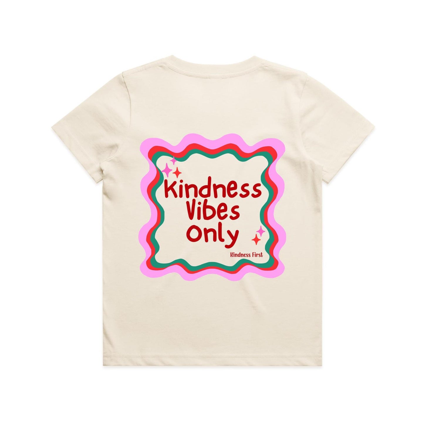 Kindness Vibes Only reds, pinks and green - Youth Staple Tee