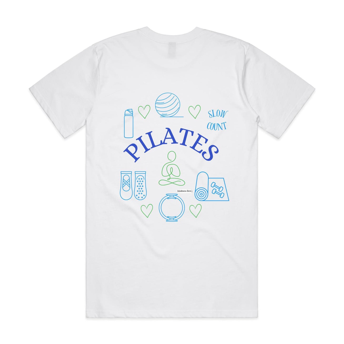 Pilates Life - Kindness for the mind and body Blue and Green Print