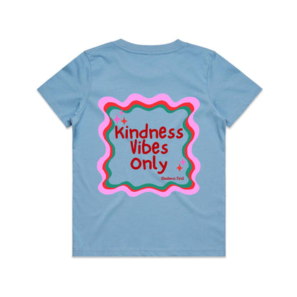 Kindness Vibes Only reds, pinks and green - Youth Staple Tee
