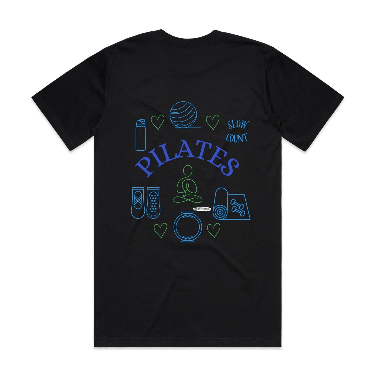 Pilates Life - Kindness for the mind and body Blue and Green Print