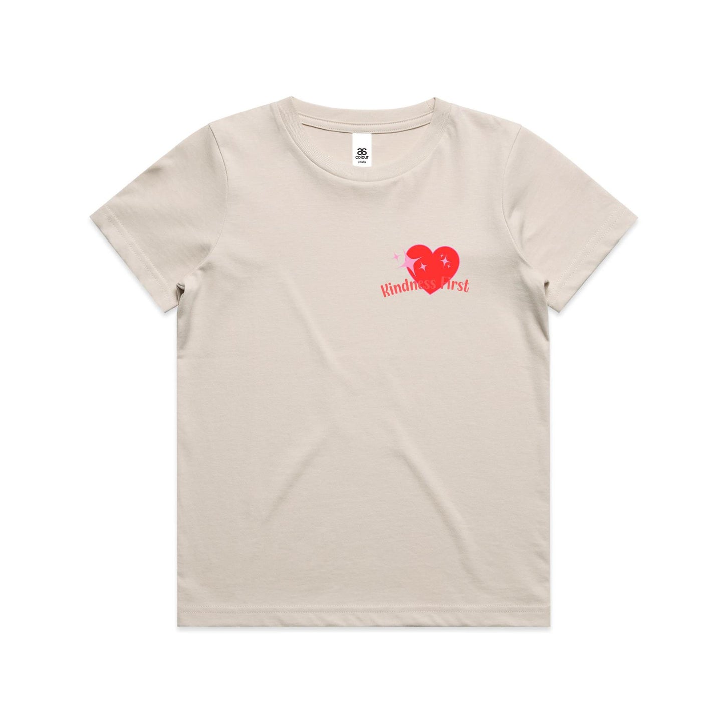 Kindness Vibes Only reds, pinks and green - Youth Staple Tee