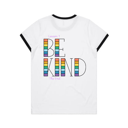 Lesson 1 - Be Kind Women's Ringer Tee
