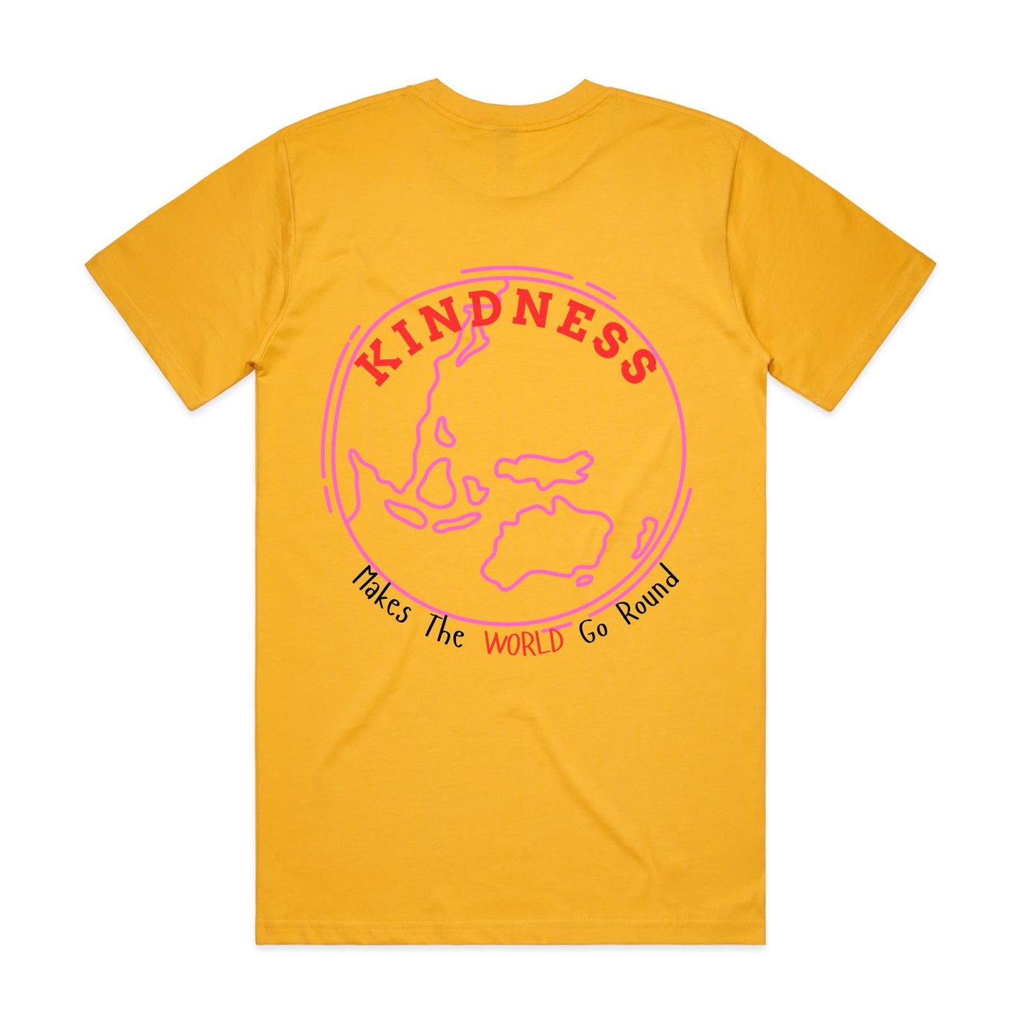 Kindness Makes the World Go Round  - Pink and Red