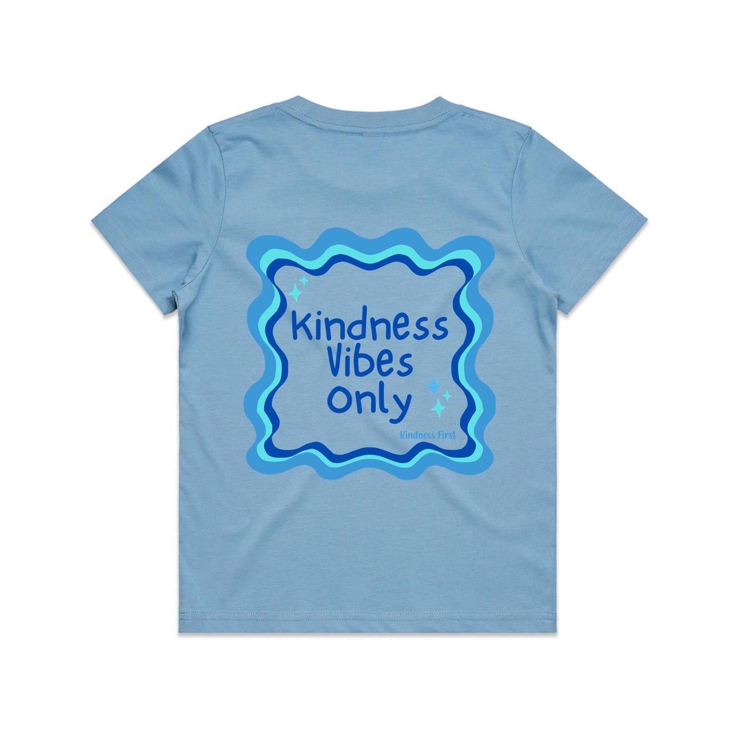 Kindness Vibes Only - retro blues - Youth Tee
