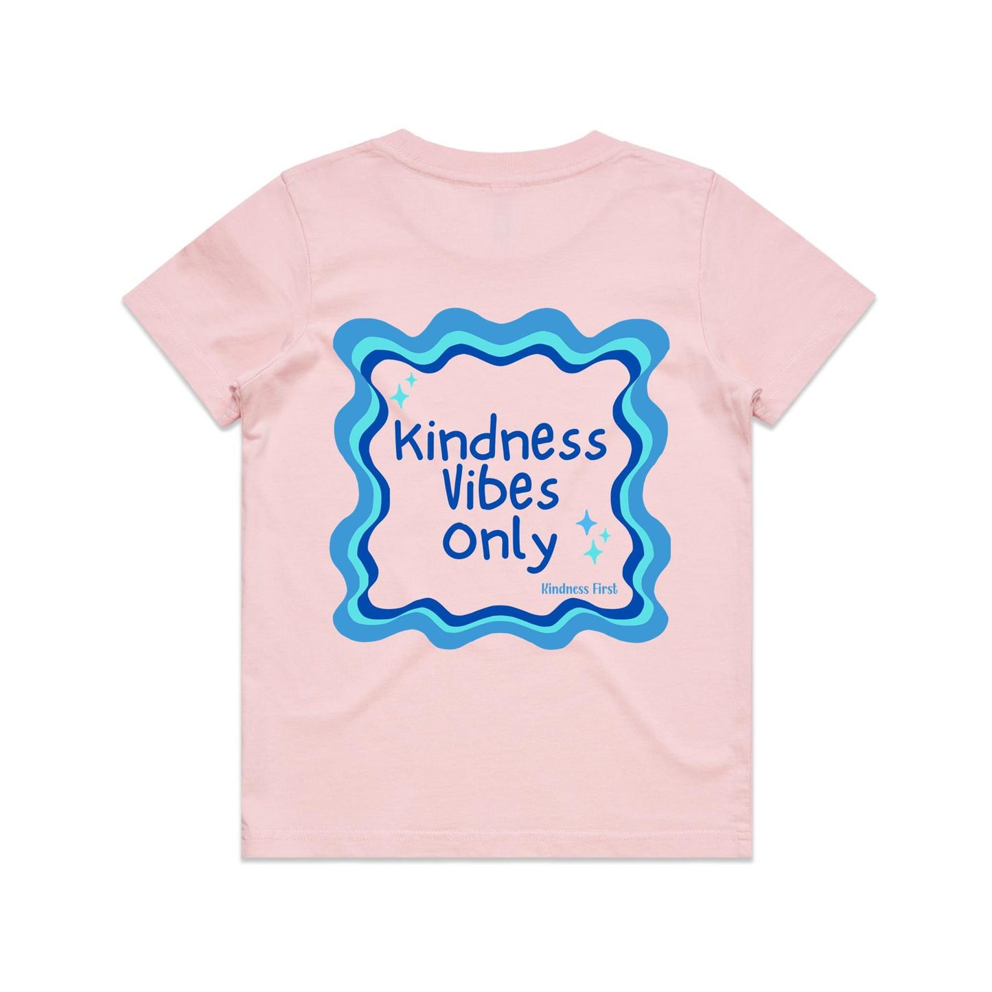 Kindness Vibes Only - retro blues - Youth Tee