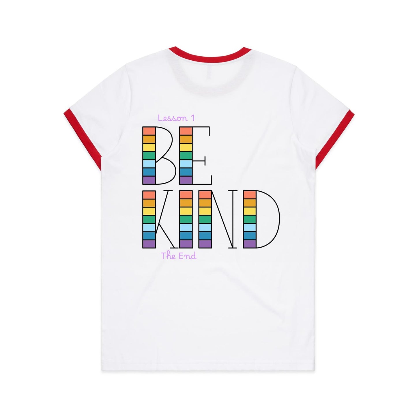 Lesson 1 - Be Kind Women's Ringer Tee