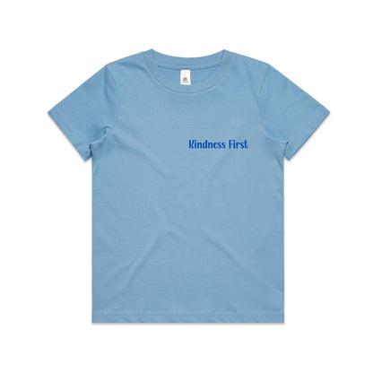 Kindness Vibes Only - retro blues - Youth Tee