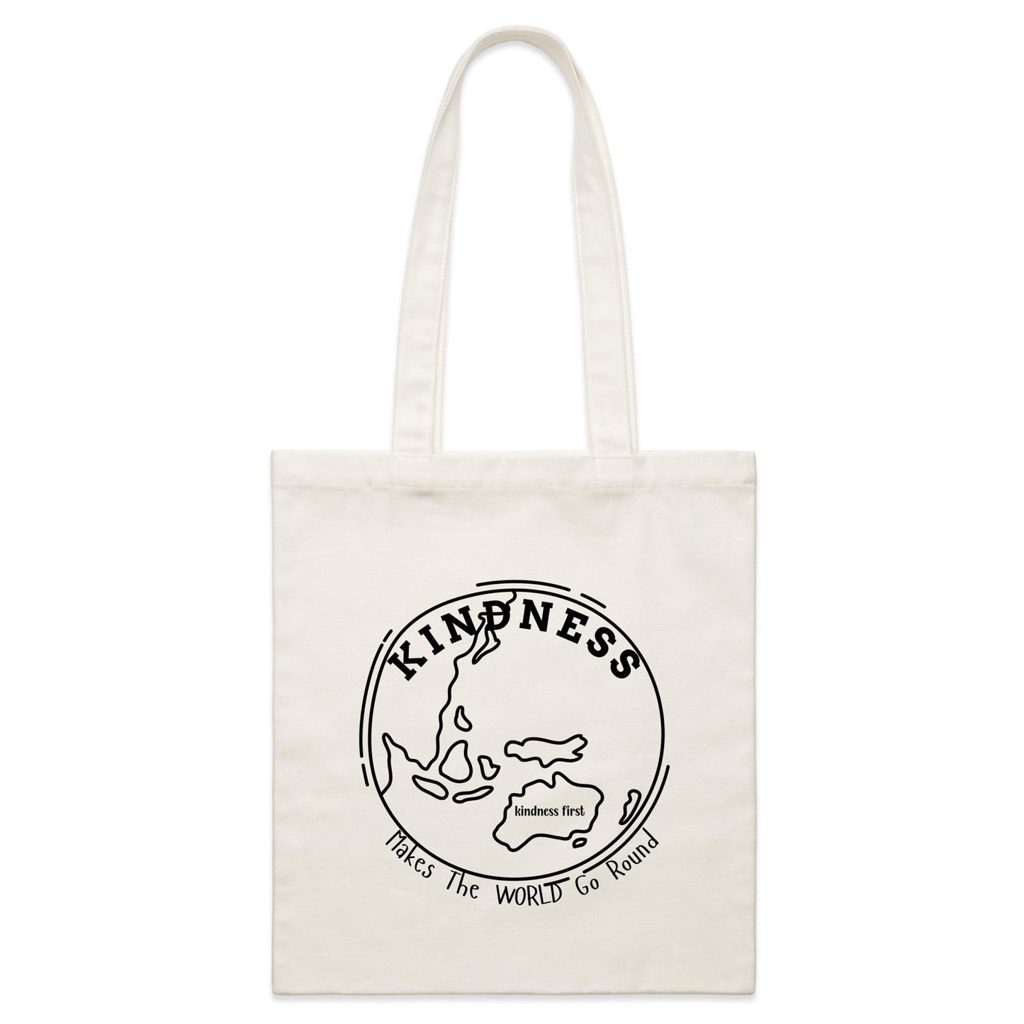 Kindness Makes the World Go Round Parcel Canvas Tote Bag