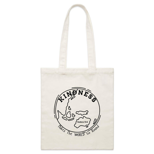 Kindness Makes the World Go Round Parcel Canvas Tote Bag