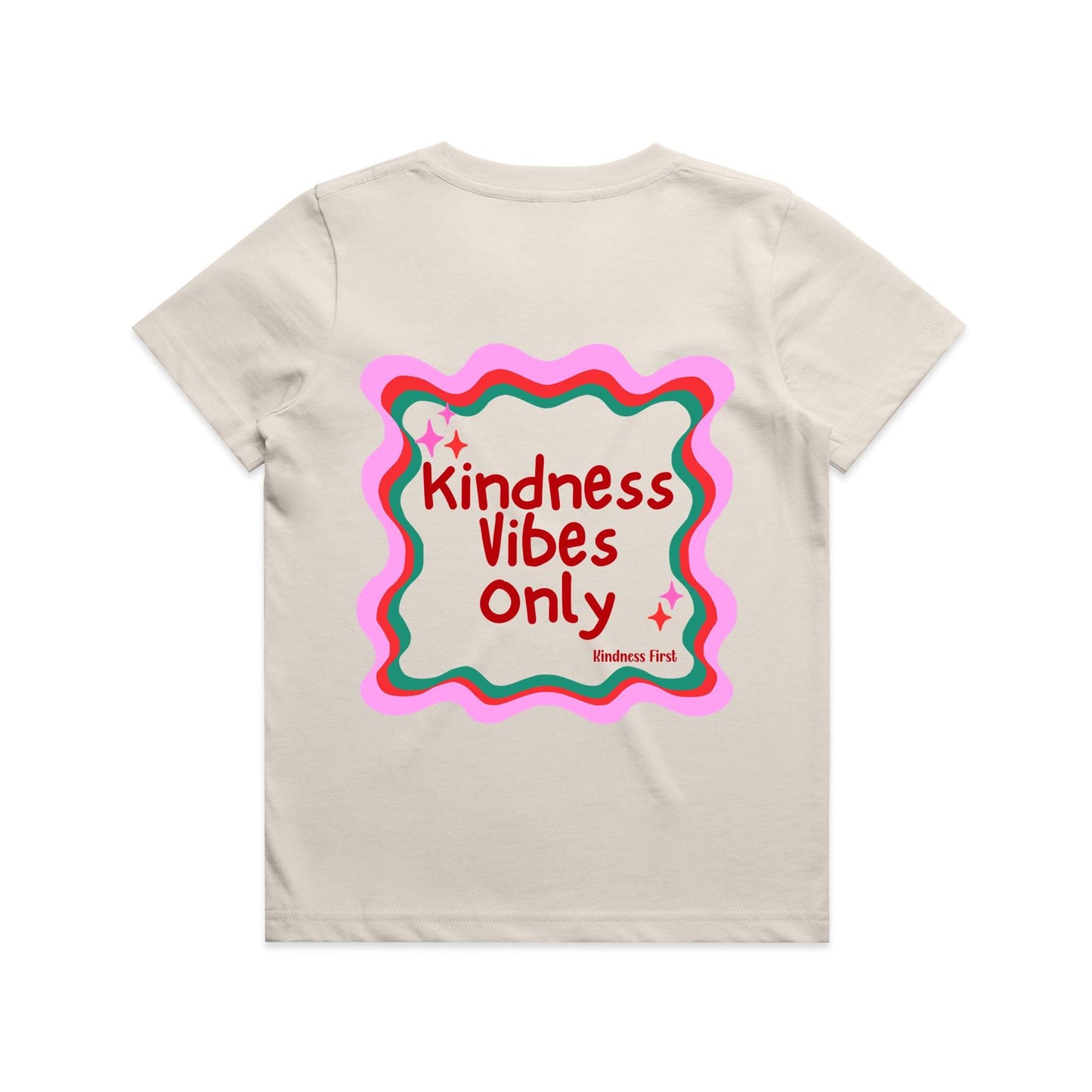 Kindness Vibes Only reds, pinks and green - Youth Staple Tee
